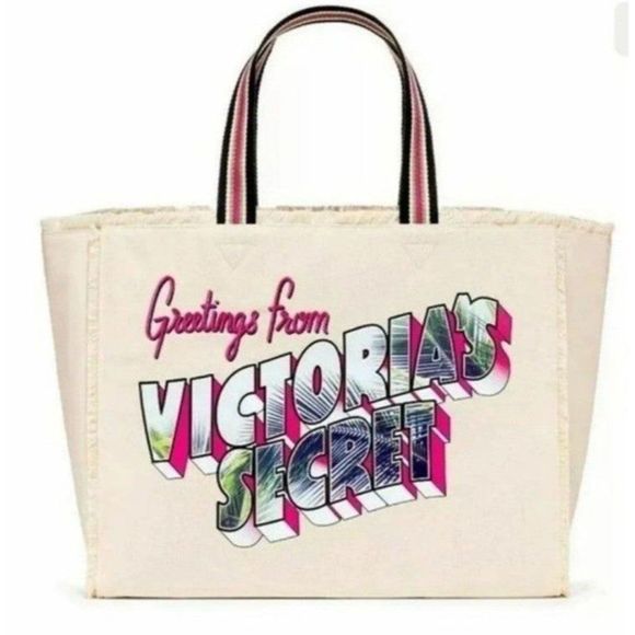 Victoria's Secret Canvas Tote Bag - Picture 1 of 7